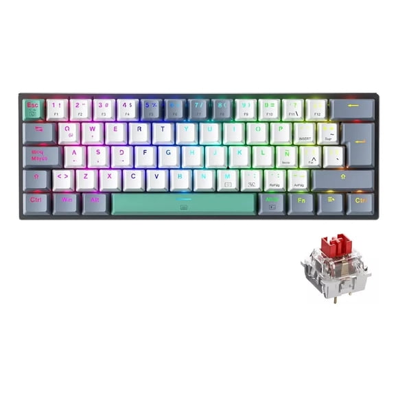 Teclado Mecánico Gamer Machenike K500-B61 60% RGB con Hotswap y Anti-Ghosting