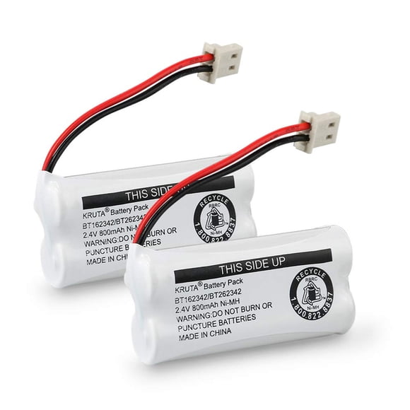 Baterías para teléfonos inalámbricos Kruta BT162342 BT262342 (paquete de 2)