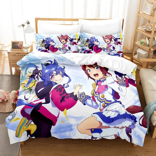 2024 Cute Derby Adult Boys Bedding Set Single Double Queen King Size Duvet Cover Anime Parure de lit Quilt Cover Pillowcase