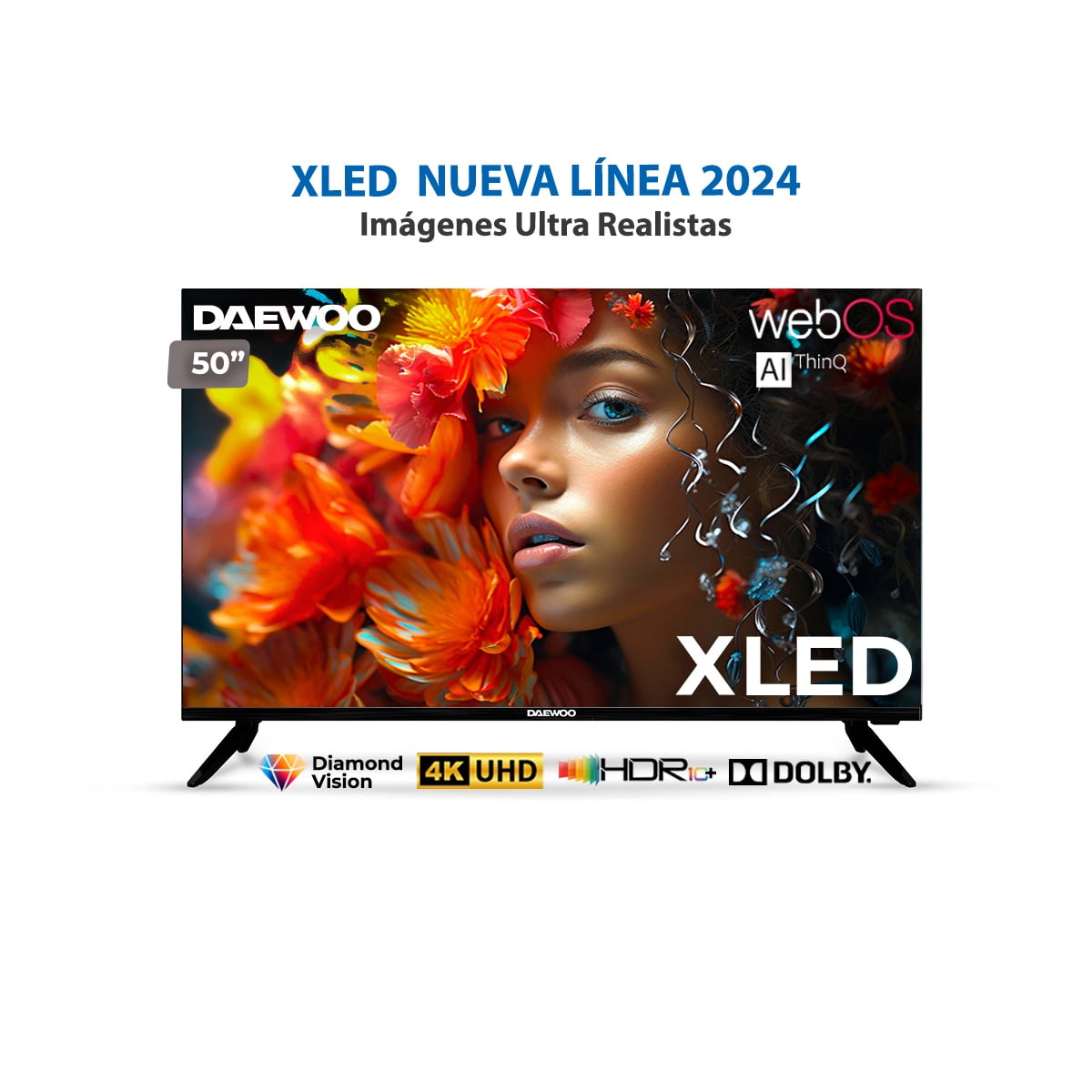Led 50"" Dolby Audio Da-Ls50U1 4K Ultra Hd Smart Tv Xled Magic Control