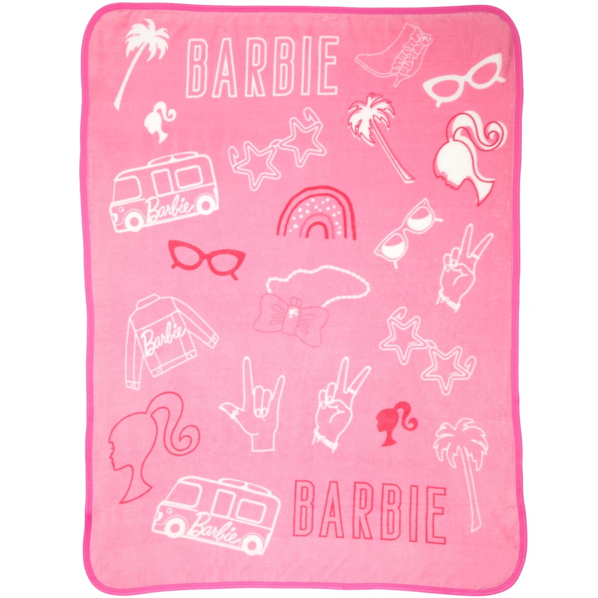 Manta Barbie Fleece 46x60 Cm Rosa Microfibra Niaos
