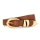thumbnail image 1 of IDUNNVERVE Cinturón marrón para mujer con hebilla dorada, ideal para jeans y vestidos, 1 of 7