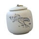 thumbnail image 1 of Recipiente De Té De Cerámica Con Tapa Sellada, Tarro De Té Hermético Multifuncional De 800ml, Hoja De Loto, 1 of 3