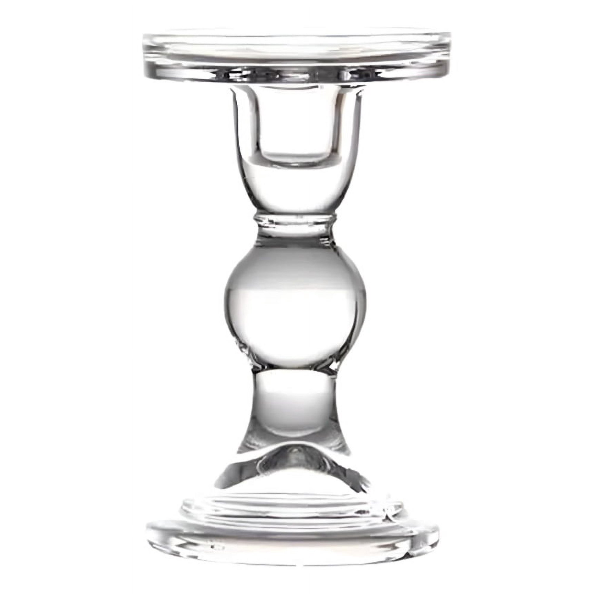Genérico - Set De 2 Candelabro Portavelas Cristal Centro Mesa 14cm Jhn