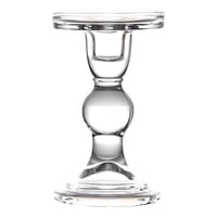 Genérico - Set De 2 Candelabro Portavelas Cristal Centro Mesa 14Cm Jhn