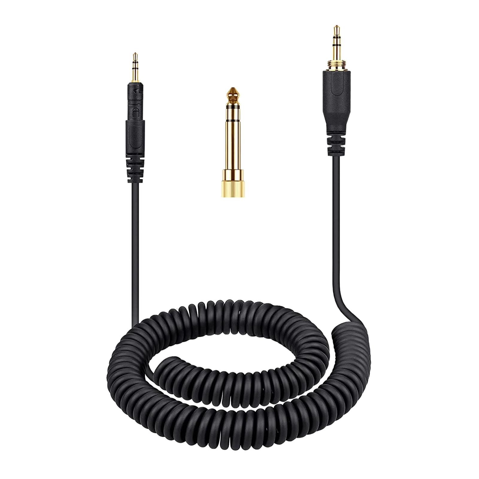 Bothyi - Reemplazo De Cable Aux En Espiral Con Adaptador De 1/4 De Pulgada Para Ath M40X M20X M60X