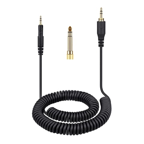 Bothyi - Reemplazo De Cable Aux En Espiral Con Adaptador De 1/4 De Pulgada Para Ath M40X M20X M60X