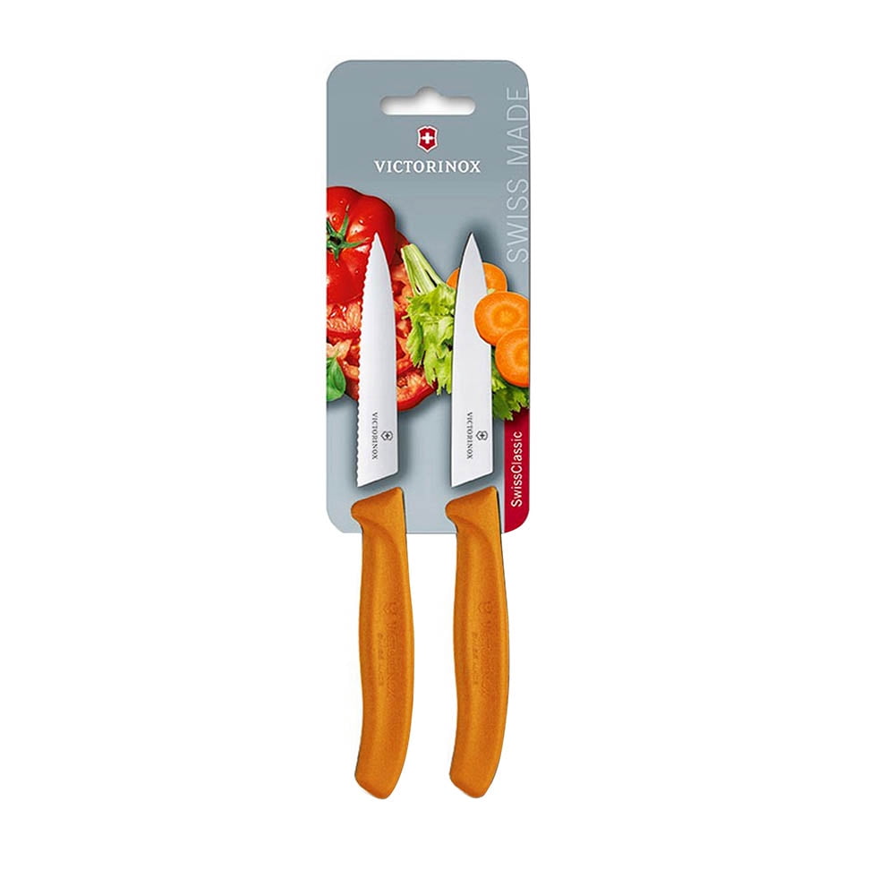 Victorinox - Juego Cuchillos Verdura Naranjo 10 Cm