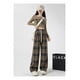 thumbnail image 5 of X2 Pantalón Cuadros Pierna Ancha Mujer Casuales Forro Peludo, 5 of 10
