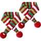 thumbnail image 1 of 2 piezas Navidad rayas de punto bufanda perro cuello de invierno perro más cálido traje Navidad vacaciones mascota Bandana gato cachorro bufanda accesorios, 1 of 3