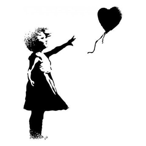 Rienda Libre Graphics - Decomural Balloon Heart Girl Banksy Ws-32500