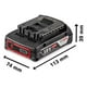 thumbnail image 4 of Kit Starter Cargador Gal 18v-20 + Batería Gba 18v 2.0ah Negro 13x12x18, 4 of 5