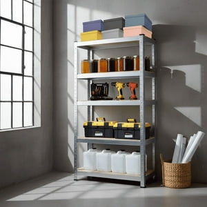 Tienda El Garage - Estantería Metálica 5 Niveles 70X30X150 Cm – 175 Kg Por Nivel | Multiuso Para Bodega, Cocina, Garage O Oficina