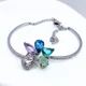thumbnail image 5 of Pulsera Flor Cristal Austriaco Colores, Circón Blanco Regalo Plateado 6 Cm 19 Cm, 5 of 8