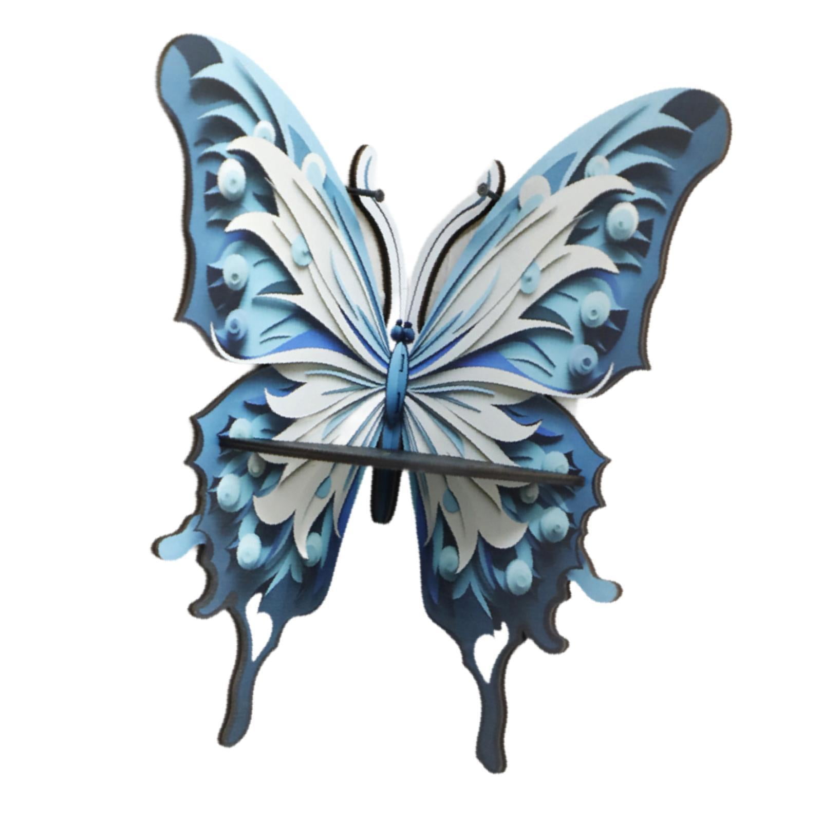 Magideal - Estante De Almacenamiento De Estante De Esquina De Mariposa, Soporte De Exhibición De Estantes Flotantes De Madera Para La Cocina Decoración Del Hogar Estilo A