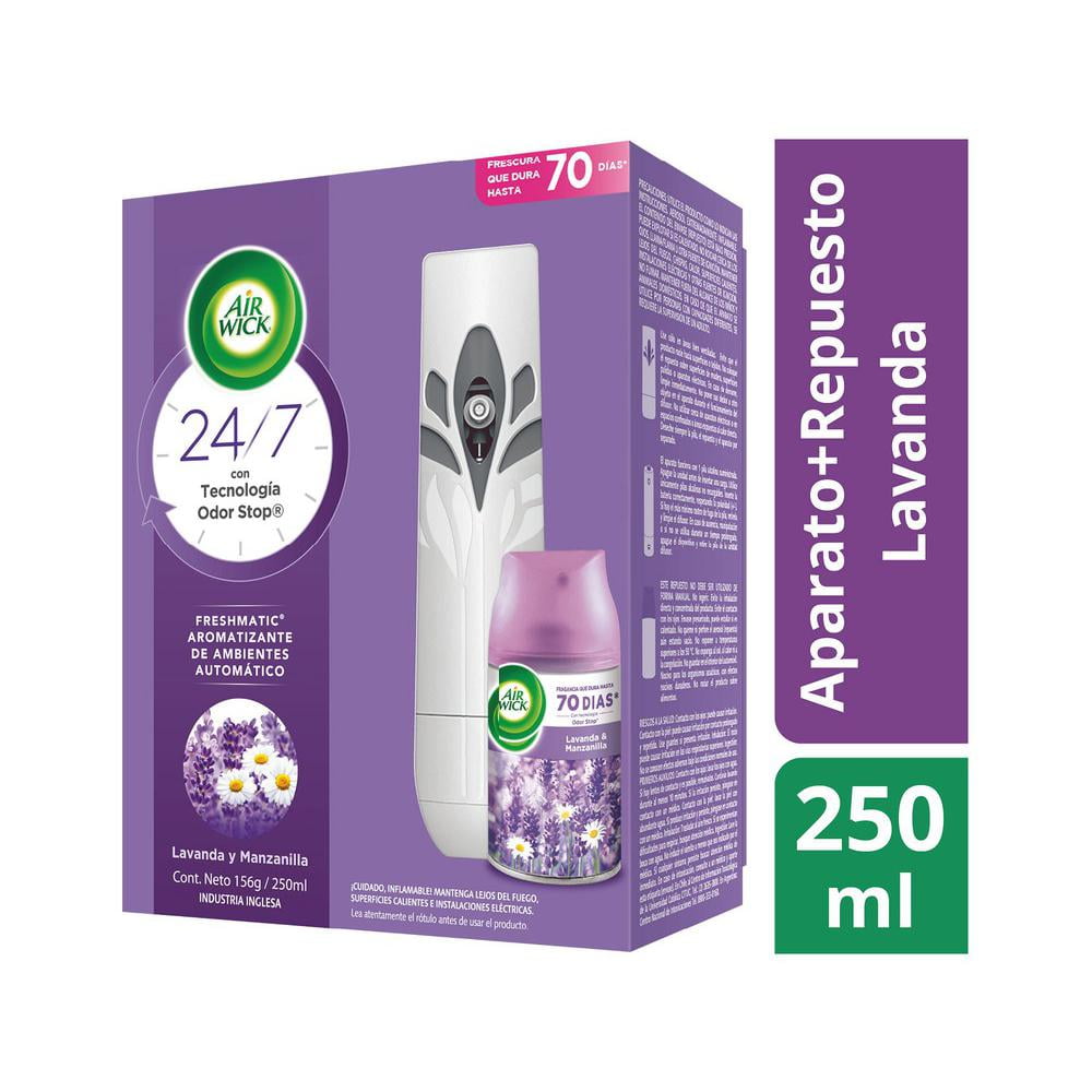 Desodorante Ambiental Automático Freshmatic Aparato + Repuesto 250Ml Lavanda Y Manzanilla - Air Wick