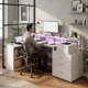 thumbnail image 5 of Escritorio Homeoffice Estacion Del Trabajo Con Luz Y Enchufe Color Blanco, 5 of 8