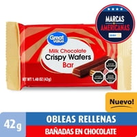 Oblea Rellena Bañada Con Chocolate 42 G Great Value