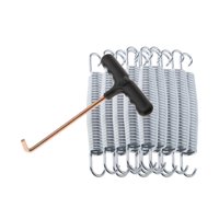 Magideal - Resortes De Trampolín De 15 Piezas Con Herramienta De Tracción De Resorte, Repuesto Para Exteriores, Accesorios De Reparación De Trampolín Resistentes Primavera De 12 Cm.