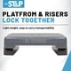 thumbnail image 4 of Aerobic Stepper Freestyle STEP Mini para entrenamiento en casa, color gris y negro, 4 of 6