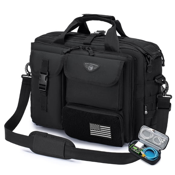 Bolso mensajero táctico Stypos para laptop de 15.6/17.3" negro