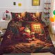 thumbnail image 2 of Christmas Gifts Santa Claus Kids Quilt Duvet Cover Set Bedclothes3-Piece Bedding Set, 2 of 5