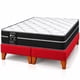 thumbnail image 3 of Base de Cama King Size + Colchon Mery Desing 1 Pilow - Rojo, 3 of 6