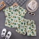 thumbnail image 3 of Conjunto de pantalones cortos para bebé niño pequeño, traje de playa de verano, traje de vacaciones para niño, traje holgado floral de manga corta, chándal juvenil (blanco n.° 2, 12-18 meses), 3 of 7