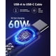 thumbnail image 2 of USB to USB-C Cable 60W Fast Charging, 2-Pack, 6 ft, 2 of 2