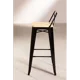 thumbnail image 2 of Taburete De Acero Con Asiento De Madera - Negro, 2 of 2