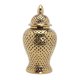 thumbnail image 4 of Tarro Decorativo De Cerámica Para Jengibre, Tarro De Almacenamiento De Porcelana Artesanal, Florero Dorado, 4 of 5