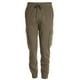 thumbnail image 4 of Pantalón Jogger Twill Frente Plano Oliva Oscuro, 4 of 4