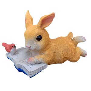 Magideal - Modelo De Conejo Adornos De Escritorio Escritorio Lovely Light Luxury Modern Gifts Estatua Decoración Para Boda Hogar Día De Acción De Gracias Tv