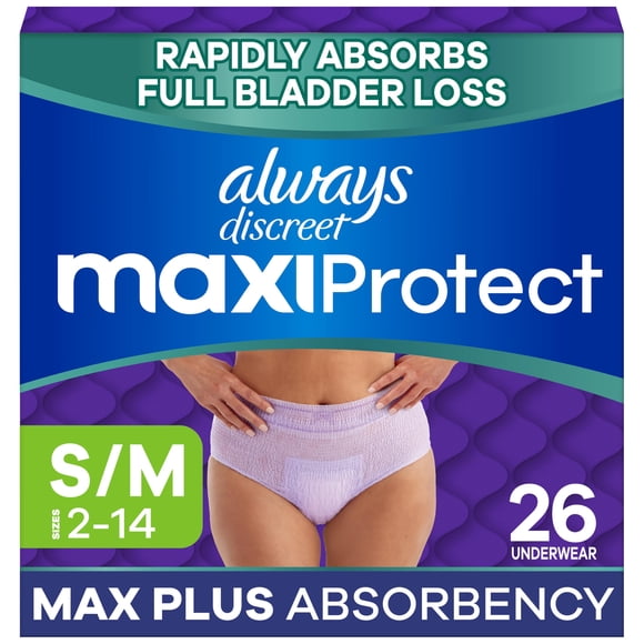Ropa interior para incontinencia Always Discreet MaxiProtect T/S 26 unidades