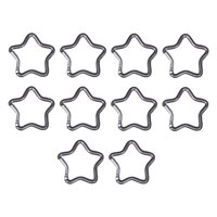 Magideal - Mosquetón Con Forma De Estrella De , Clips Para Llavero, Aleación De Aluminio, Resistente, Para Pesca, Equipaje Al Aire Libre, Accesorio , Glaseado Plateado