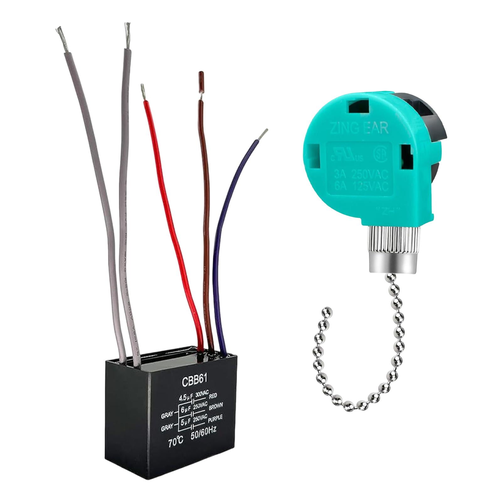 Magideal - Interruptor De Ventilador De Techo, Control De Cadena, Alto Rendimiento, Lámpara De Gabinete Profesional, Accesorio Para Lámpara De Pared, 3 Velocidad Cadena De Plata