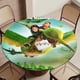 thumbnail image 5 of Epic-theme Fitted Round Tablecloths Elastic Edged Table Covers Waterproof Table Cloth for Kitchen Holiday Party Tables Decor 120cm, 5 of 6