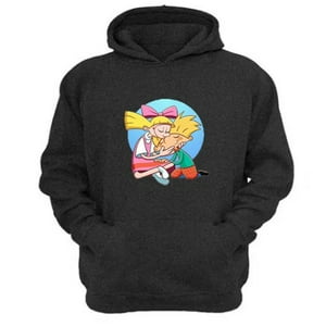 Genérico - Poleron Canguro Hola Arnold Gris Oscuro Talla S Unisex