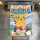 thumbnail image 1 of Pikachu And Ash 3 Piece Sets Full/Queen Size - Reversible Microfiber Quilts with Shams Soft Lightweight Bedspread Coverlet Comforter for All Season Bed Sheets, 1 of 4