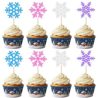 Keaibear - 28 Piezas De Adornos Para Magdalenas Con Forma De Copos De Nieve Para Niños, Baby Shower, Cumpleaños