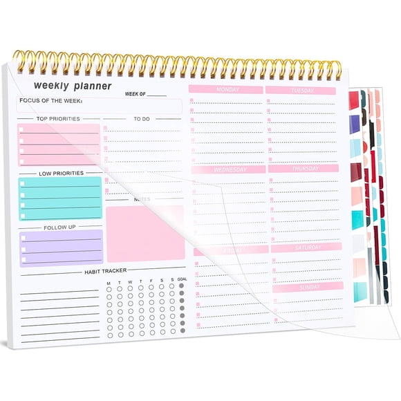 Planner semanal sin fecha Thboxes de 8,5 x 11 pulgadas