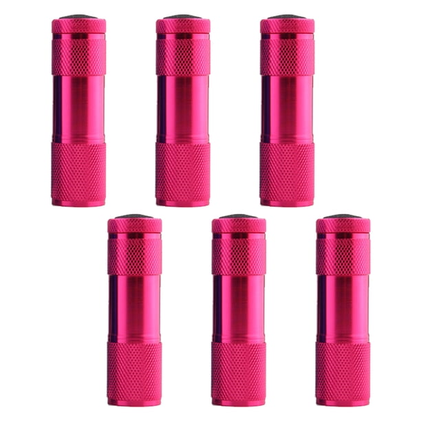 Linterna de luz violeta de 6 piezas y 9 LED, lámpara detectora de dinero UV