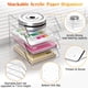 thumbnail image 3 of Organizador de papel YKLSLH, bandeja simple para cartas de 4 niveles, acrílico transparente, 3 of 8
