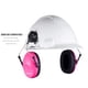 thumbnail image 3 of Casco con cancelación de ruido, orejeras ajustables, HUARUI, color rosa, 3 of 7