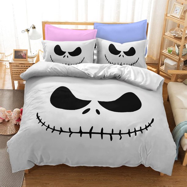 Bedding Duvet Cover Set of Kids The Nightmare-Before Christmas Pattern Comforter Cover Set