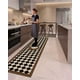 thumbnail image 1 of Set 2 Piezas Alfombra de Cocina Goma Antideslizante Diseño Estampado, 1 of 6