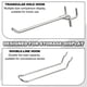 thumbnail image 4 of Uxcell 12 Pcs Ganchos para Tablero de Clavijas, Kit de Ganchos para Tablero de Clavijas de 7.9 Pulgadas Compatible con Tablero de Clavijas de 1/5" para Garaje, 4 of 7