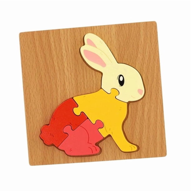 Puzzle Rompecabeza De Madera Encaje Didactico 15x15cm Niños