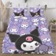 thumbnail image 3 of Kuromi Soft 3D Printed Duvet Cover Bedding Set with Comforter Cover 3 Piece Set, 3 of 5