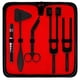 thumbnail image 1 of Kit de diagnóstico DEXSUR Percussion Taylor Reflex Hammer, diapasones C 128 y C 512, tijeras y lápiz indicador de pupila, juego de 6 piezas, 1 of 7